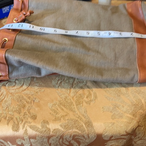 Leather and cotton bag - Picture 9 of 15